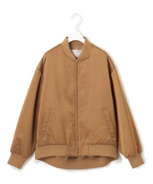ICB 【洗える】 マットサテン MA-1ブルゾン キャメル系