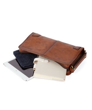 ACE BAGS & LUGGAGE LO HOMME PRESSE アルカイック 本革 日本製 セカンドバッグ 71866 ロ・オム・プレッセ ブラウン