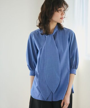 #Newans 【洗濯機可能/シワになりにくい】ラビットタイシャツ デニム