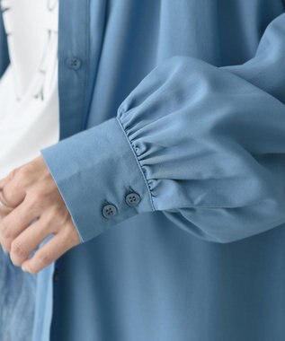 AMERICAN HOLIC バックＶギャザーブラウス Blue