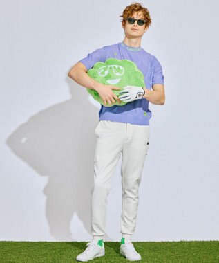 PW CIRCULUS 【手洗い可能】【MEN】アニマルドットニットモック ゴルフ パープル系