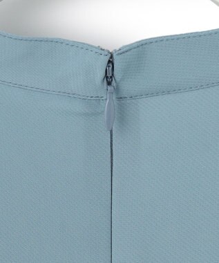 ICB 【洗える・UVケア】BackSatinAmunzen スカーフタイブラウス ライトブルーグレー系