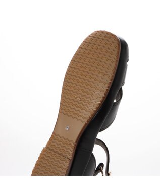 ing <ing>【サスティナブル】アンクルストラップサンダル ブラック