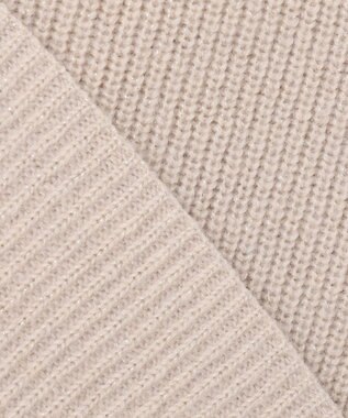 23区 L 【洗える】ラメウール ハイネック ニット ベージュ系