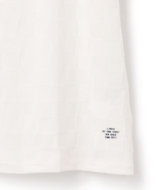 J.PRESS MEN ブロックリンクス クルーネック Tシャツ ホワイト系