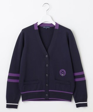 23区GOLF 【WOMEN】【ウォッシャブル】ニットカーデガン ネイビー系