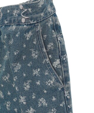 earth music&ecology タックホックデニムパンツ Flower