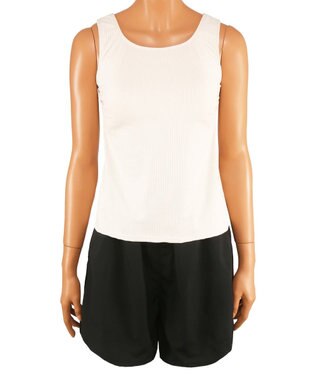 San-ai Resort（三愛水着楽園） WEB限定【紫外線カット(UPF50＋)】リブ素材ラッシュガード付 4点セット水着 オフホワイト