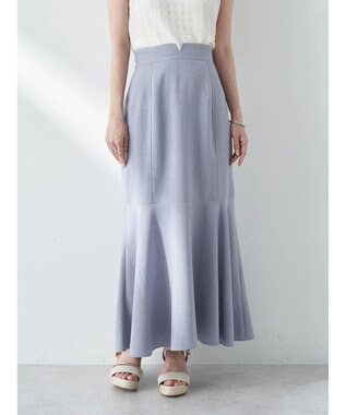 earth music&ecology リネンライクマーメイドスカート Grayish Blue