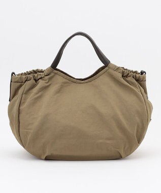 Y'SACCS 【Y’SACCS vous et】サイドギャザー2WAYトート Mサイズ カーキ