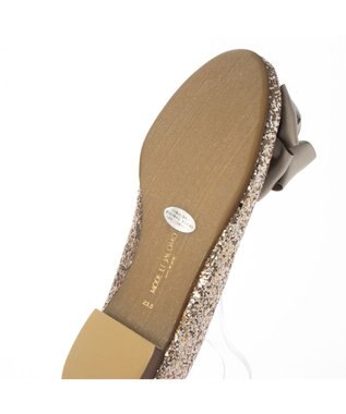 MODE ET JACOMO <MODE ET JACOMO>ラウンドリボンバレエシューズ ゴールドメタリック