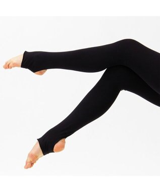 Chacott ハイウエストオーバータイツ（つま先かかとなし） ブラック