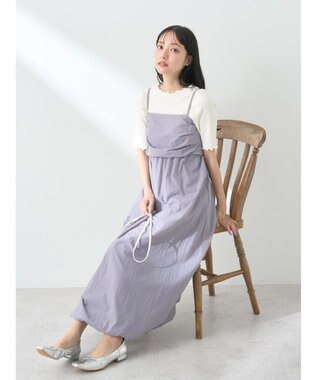 earth music&ecology テックバルーンキャミワンピース Lavender