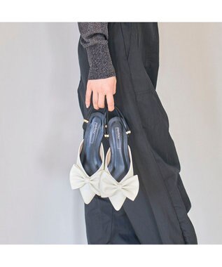 MODE ET JACOMO <noyau>2WAYリボンストラップミュールパンプス