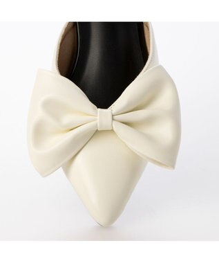 MODE ET JACOMO <noyau>2WAYリボンストラップミュールパンプス ホワイトコンビ