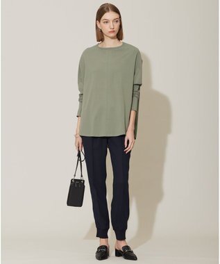 ICB 【洗える】 ヴィスコースワイド プルオーバー モスグリーン系