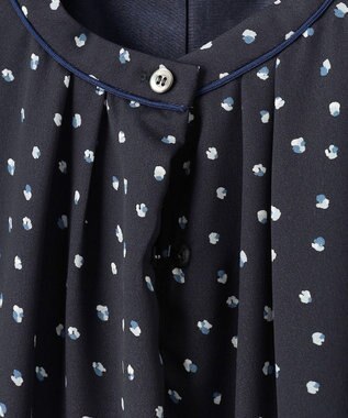 J.PRESS LADIES S 【洗える】ドット フラワープリント ワンピース ネイビー系5