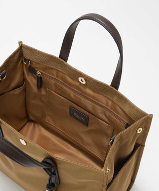 TOPKAPI LEE11月号掲載！【Breath TOPKAPI】撥水 マルチway スクエア A4 トートバッグ / 10ポケット キャメル