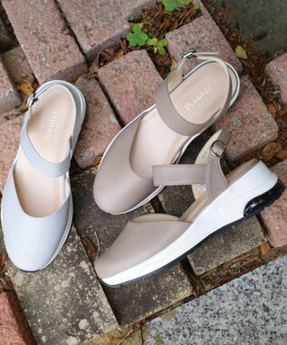 Pointer 日本製 本革スポーツサンダル オークグレー