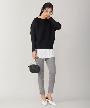 ICB 【洗える】スキニーデニム グレー系