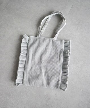 Green Parks ・ＱＵＯＮ　ラメフリルシンプルトート Silver