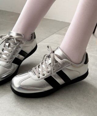 WEGO 2ラインローカットスニーカー シルバー