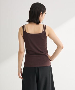 Green Parks 【適ON】レイヤードタンクトップ Brown
