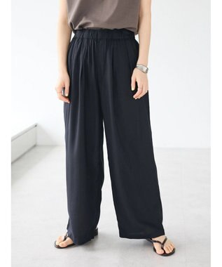 CRAFT STANDARD BOUTIQUE レーヨンワイドパンツ Black