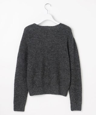 Feroux ニット×ティアードレース スカート グレー系