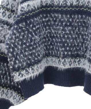 earth music&ecology フェザーヤーンノルディックプルオーバー Navy