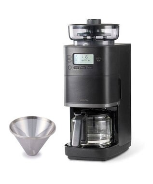 YAMATO テーブル＆キッチン 【siroca】コーン式全自動コーヒーメーカー カフェばこPRO   ブラック  CM-6C261(K)