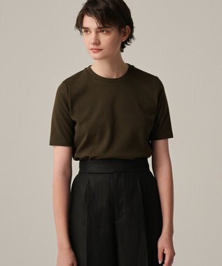  コットンミラノ ショート丈 Tシャツ（uncrave WHITE）