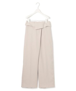 ICB L 【UVケア・接触冷感・速乾・防シワ・洗える】 FluidBackSatin デザインワイドパンツ トープ系