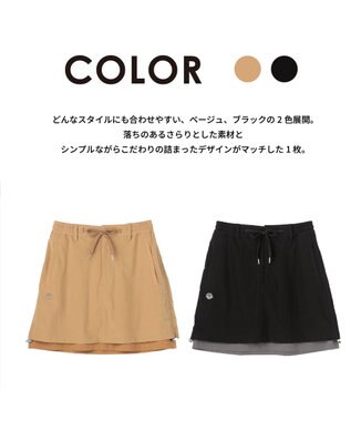 PW CIRCULUS 【蓄熱裏地】【WOMEN】バイカラースカート ゴルフウェア レディース ベージュ系
