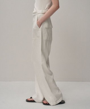 ATON LINEN TWILL | ベイカーパンツ WHITE