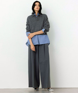 NAVE 【Nave・手洗い可】ポロニット ライトグレー系