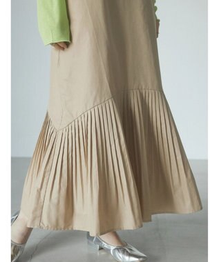 Green Parks ａ．裾プリーツキャミワンピース Beige