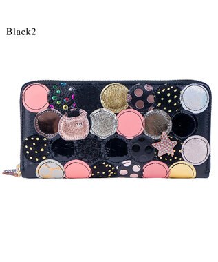 tsumori chisato CARRY 新マルチドット ラウンドファスナー長財布【キラキラでかわいい！本革のやわらかな風合い】