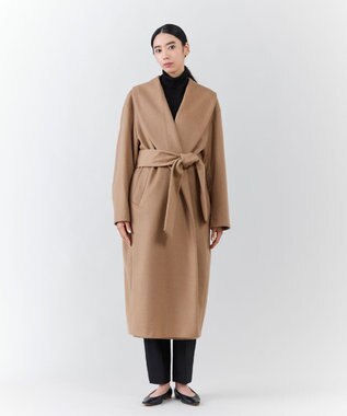 23区 L 【エステータ】ピュアカシミヤコート キャメル系