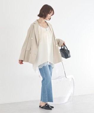 earth music&ecology 【予約】ランジェリーライクレースキャミ アイボリー