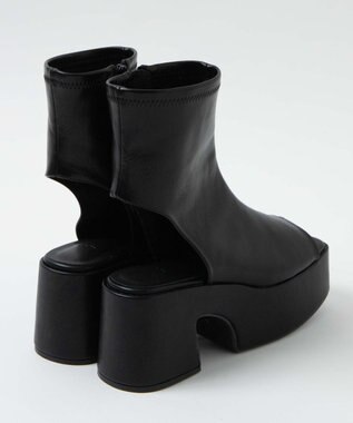 WEGO バルキーヒールブーツサンダル ブラック