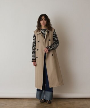 GRACE CONTINENTAL パーカーコンビトレンチ ベージュ