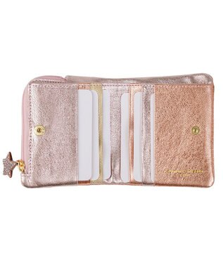 tsumori chisato CARRY 新マルチドット 折り財布 2つ折り ミニ財布【キラキラでかわいい！本革のやわらかな風合い】 ピンク