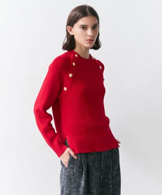 BEIGE， HELIODOR / スポンディッシュマリンボタンニット