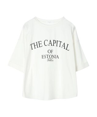 Green Parks インド綿 ＢＩＧサイズアーチロゴ半袖プルオーバー Off White