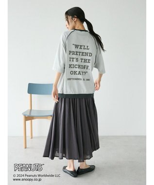 CRAFT STANDARD BOUTIQUE 【ユニセックス】PEANUTS/スヌーピー 切り替えTシャツ Light Gray