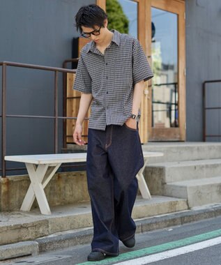 WEGO 【ユニセックス着用ITEM/SMLサイズ展開】エクストラバギーデニムパンツ デニムインディゴ