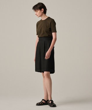 uncrave コットンミラノ ショート丈 Tシャツ（uncrave WHITE） カーキブラウン