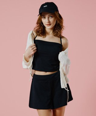 San-ai Resort（三愛水着楽園） 【WEB限定】ニットレーストップス付き4点セット水着 オフホワイト