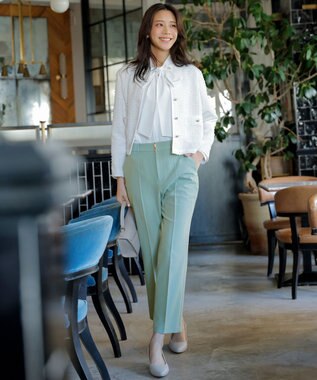 ANY SIS リボンヤーンライトツイード ジャケット オフ